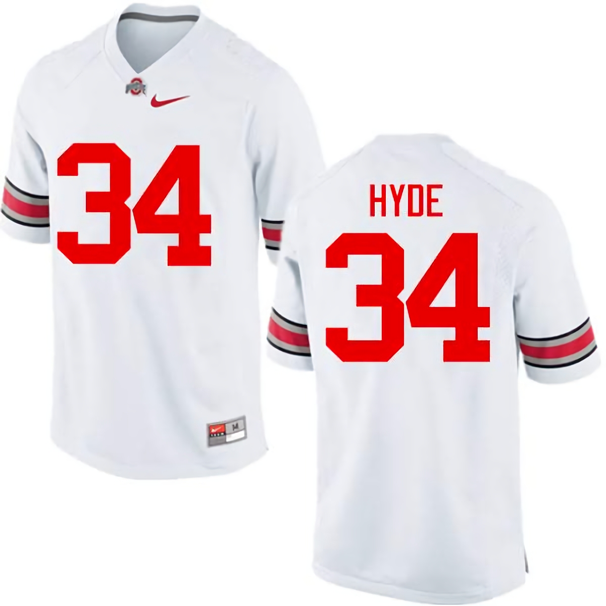 Carlos Hyde Ohio State Buckeyes Men's NCAA #34 Nike White College Stitched Football Jersey LPH2056NH